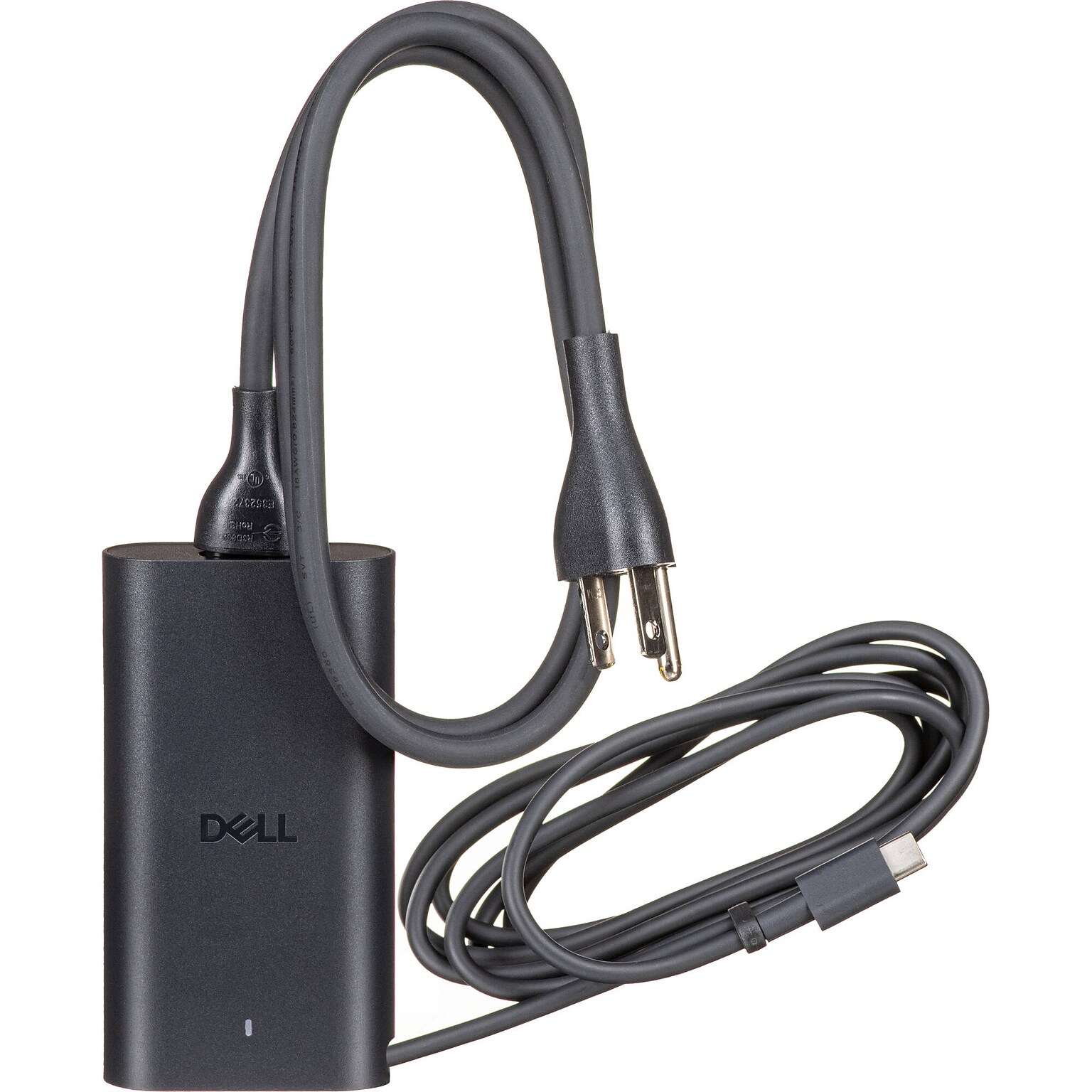 Dell GaN Ultra Slim 100W USB-C Laptop Adapter & Charger for Select Dell Laptops, Black (492-BDNJ)