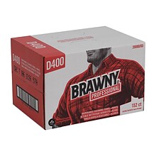 Brawny Professional D400 Durable Fibers Wipers, White152/Box (20080/03)