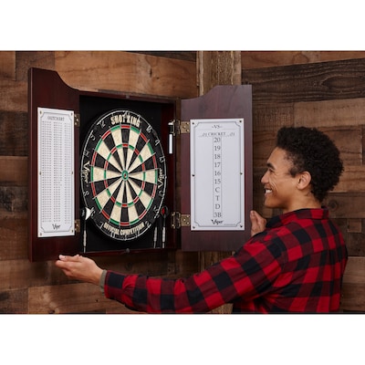Viper Hudson Dartboard Cabinet, Mahogany (40-0262)