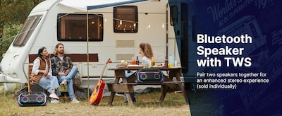 Emerson Triad Grip Portable Bluetooth LED Party Speaker, Black (EDSP-5000)