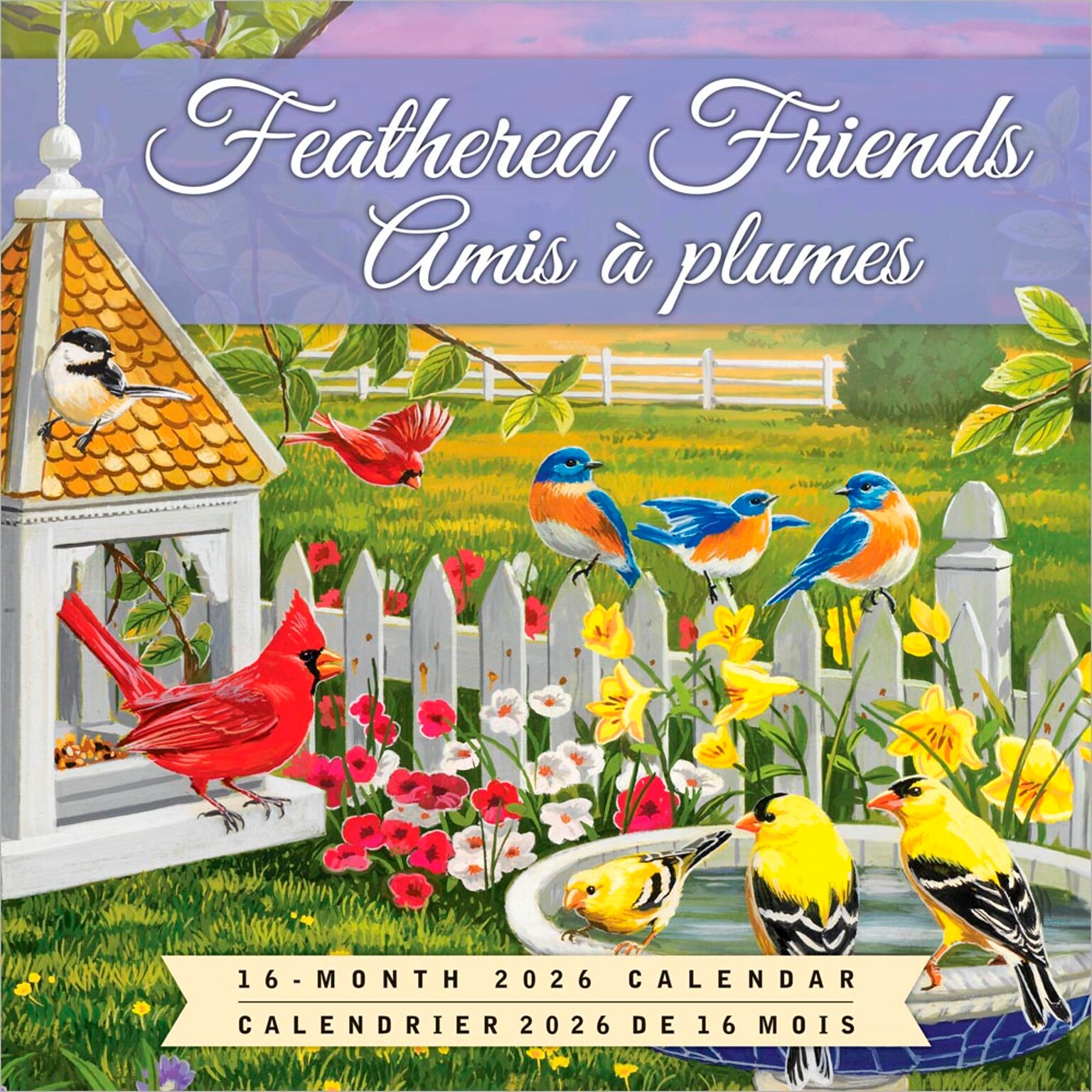 2026 BrownTrout Feathered Friends 12 x 12 Monthly Wall Calendar (9781773728780)
