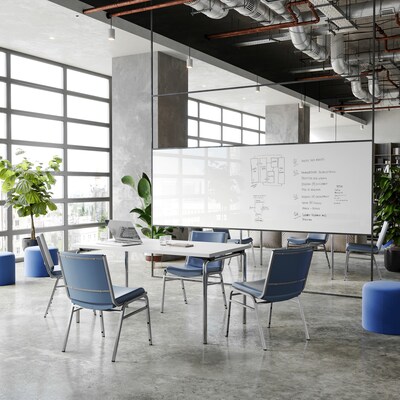 Flash Furniture HERCULES Vinyl Stacking Chair, Navy (XU60153NVYVYL)