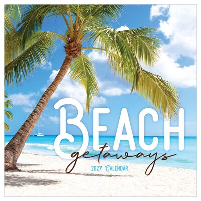 2027 TF Publishing Beaches 12 x 12 Monthly Wall Calendar, Multicolored (27-1057)