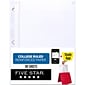 Five Star Reinforced College Ruled Filler Paper, 8.5" x 11", 3-Hole Punched, 80 Sheets/Pack (170102/170035)