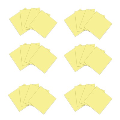 Post-it Recycled Super Sticky Notes, 3" x 3", Canary Collection, 70 Sheets/Pad, 24 Pads/Pack (654R-24SSCY-CP)
