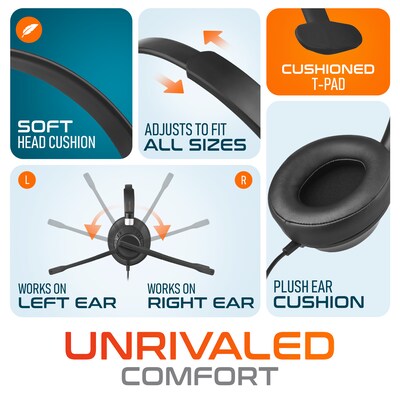 Delton 40Y Noise-Canceling Mono Over-the-Ear Headset, USB Type-A (DWH40YAC)