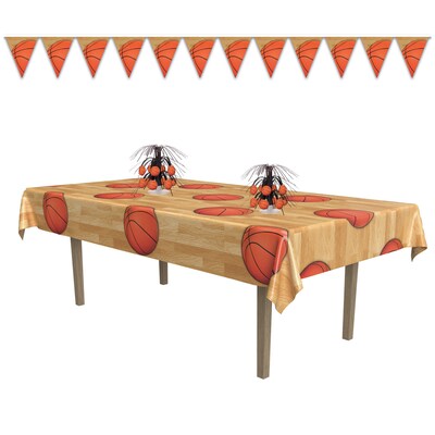 Beistle Basketball Pennant Banners, Multicolored, 3/Pack (53684)