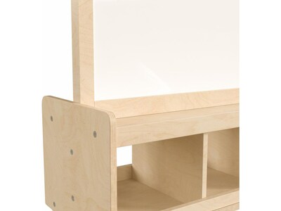 Flash Furniture Bright Beginnings 2-Person Art Station, 39.5", Brown Birch Plywood (MK-ME09050-GG)