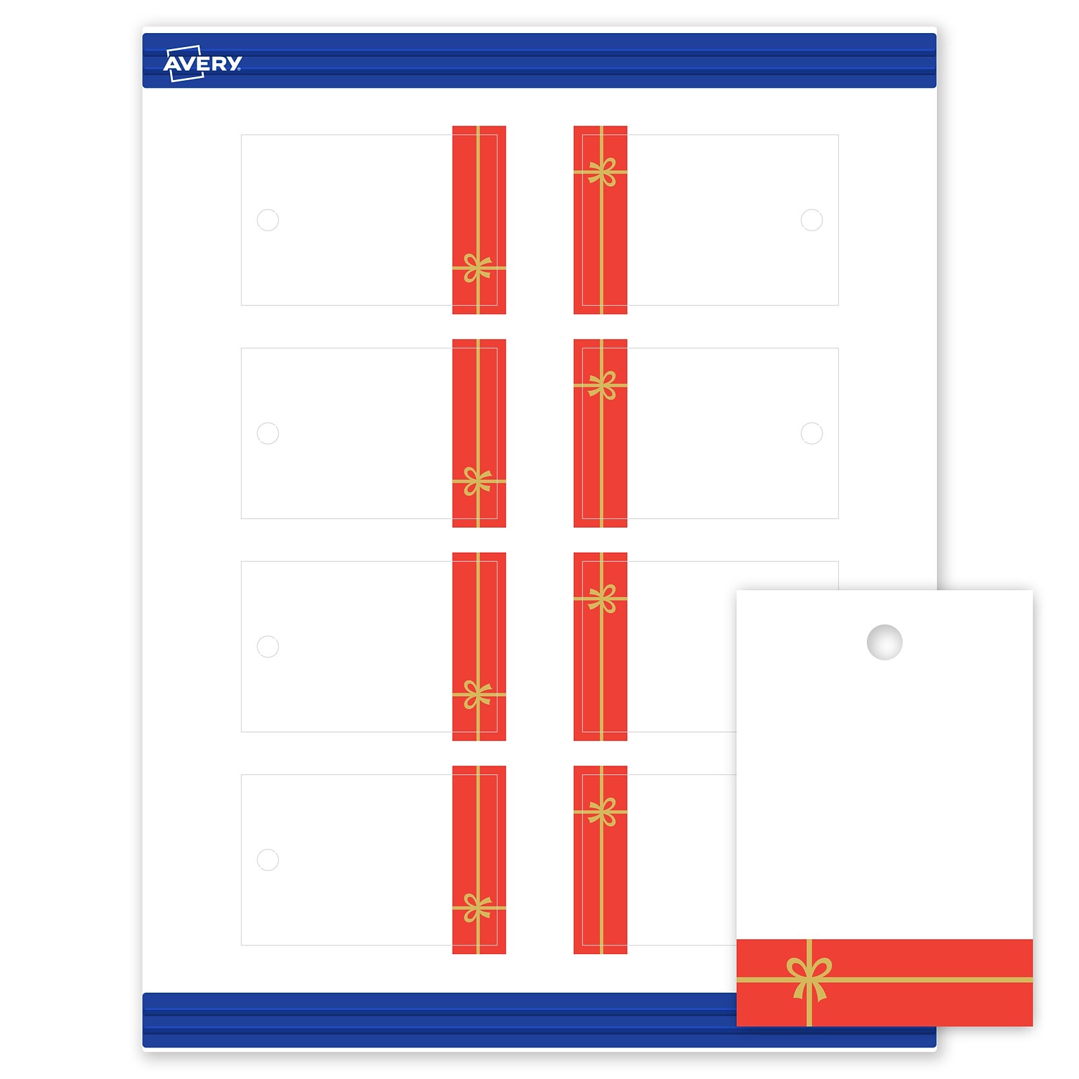 Avery  3 Blank Price & Merchandise Tags, White, 80/Carton (S00-FG3-PRMWT10)