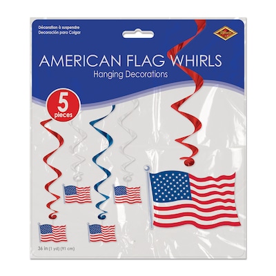 Beistle Fourth of July American Flag Whirls, 2/Pack (54685)