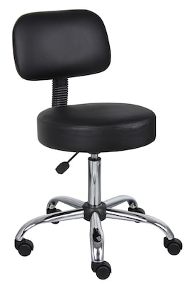 Boss Be Well Armless Medical Spa Professional Drafting Stool, Black (B245-BK)