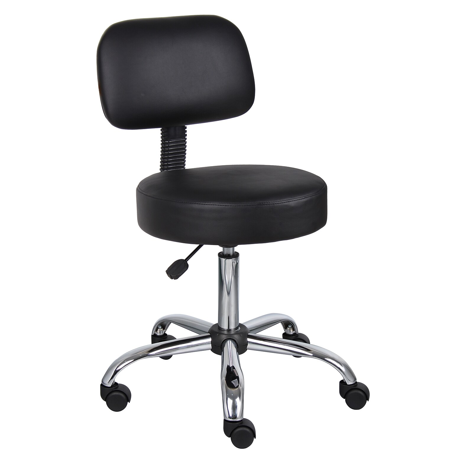 Boss Be Well Armless Medical Spa Professional Drafting Stool, Black (B245-BK)