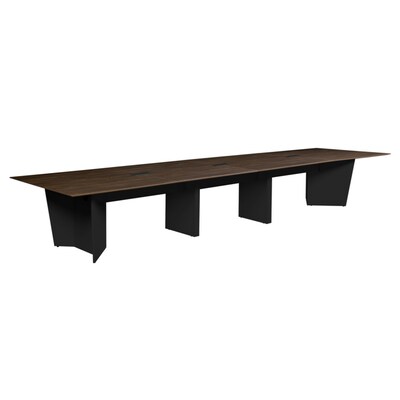 Regency Array 192W x 48D Conference Table with Grommet, Neo Walnut/Black (ACT19248NWBK)