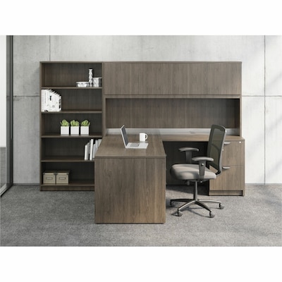 Lorell Prominence 2.0 72"W Desktop Hutch, Gray Elm (LLRPH7239GE)