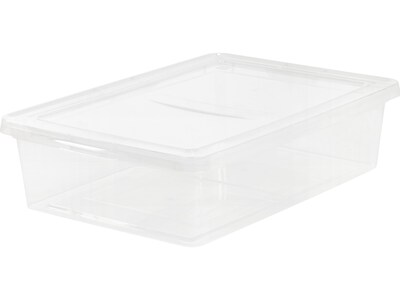 Iris 28 Qt. Storage Box with Snap Lid, Clear (500244)