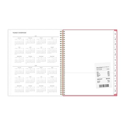 2027 Blue Sky Fly By 8.5" x 11" Calendar Year Weekly & Monthly Planner, Plastic Cover (140195-27)