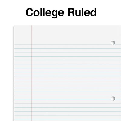 Staples 1-Subject Notebook, 8" x 10.5", College Ruled, 70 Sheets, Black (TR27499)