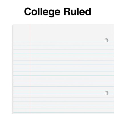 Staples 1-Subject Notebook, 8" x 10.5", College Ruled, 70 Sheets, Black (ST27499C)