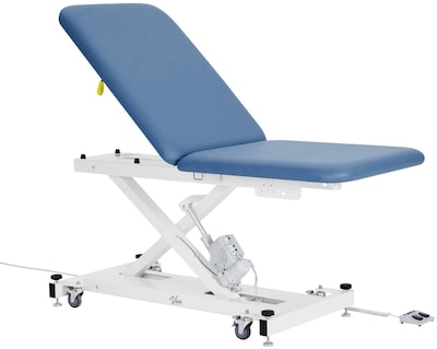 Viva Comfort XRO 2-Section Electric Height and Back Adjustable Exam Table, 600 lbs Capacity, Blue (ADI903-20-BLU-MK)