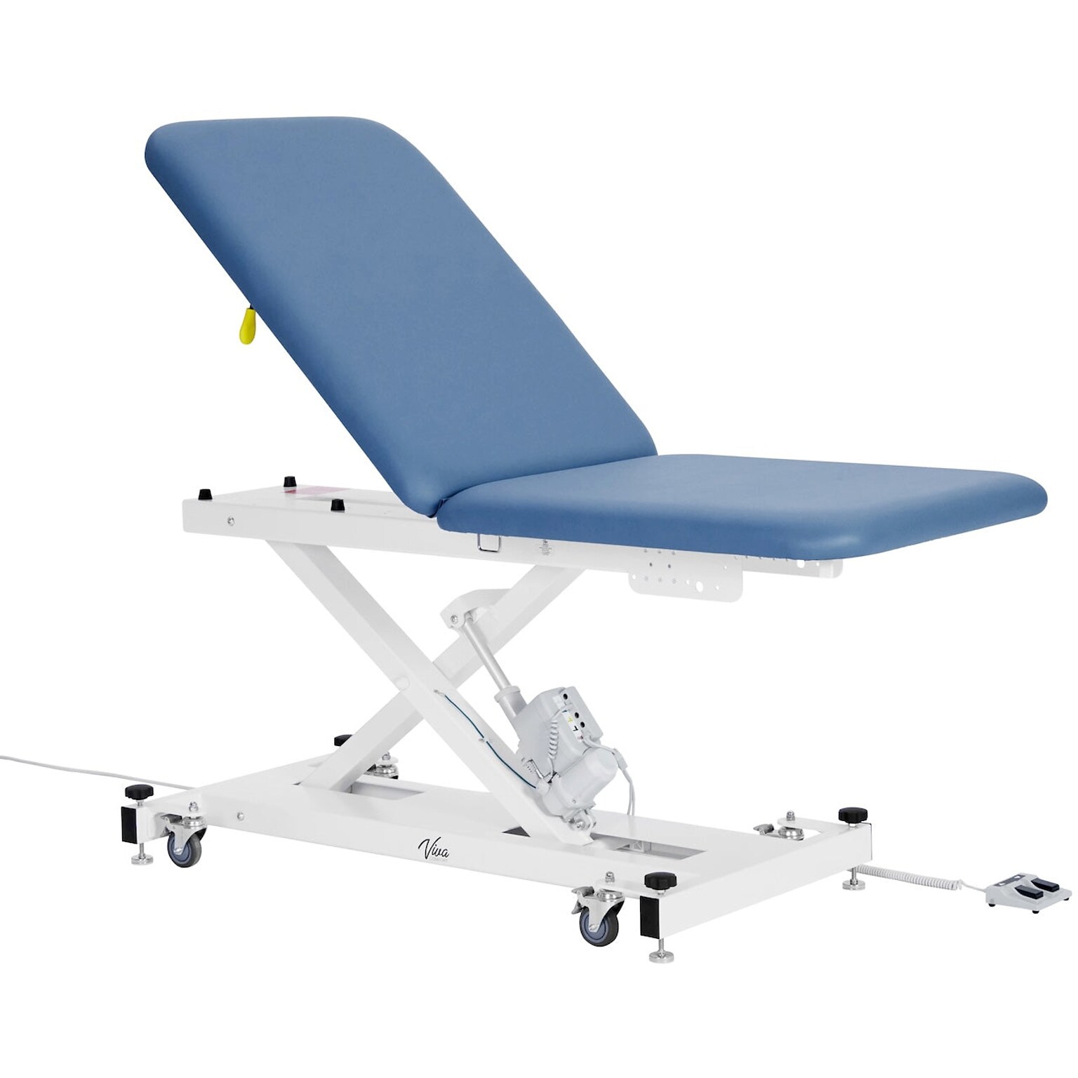 Viva Comfort XRO 2-Section Electric Height and Back Adjustable Exam Table, 600 lbs Capacity, Blue (ADI903-20-BLU-MK)