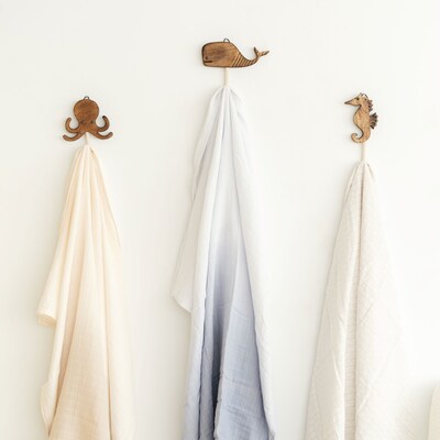 Crane Baby Cove Sea Life Motifs Wall Décor,  4-Piece (BC-160WD-2)