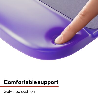 Staples TECH Gel Non-Skid Mouse Pad/Wrist Rest Combo, Purple (18265)
