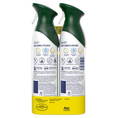 Febreze Air Mist Aerosol Air Freshener, White Pine & Juniper Berry Scent, 8.8 oz., 2/Pack (03208)