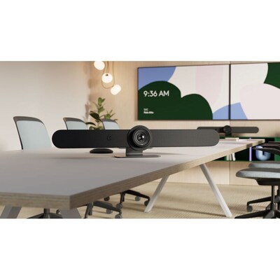 Logitech Meeting Room Solutions 4K Video Conferencing System Bundle, Tabletop Mount, Graphite (991-000535)
