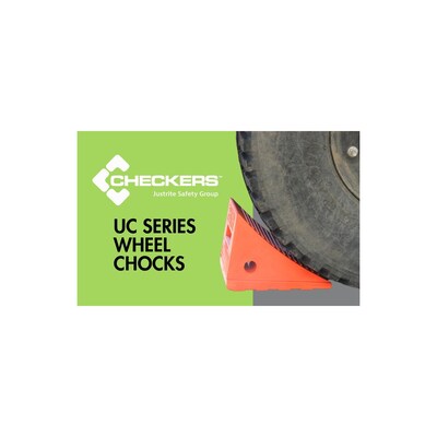 Checkers Monster Roadblock 6 lbs. Large Wheel Chock, Orange (UC1500-6)