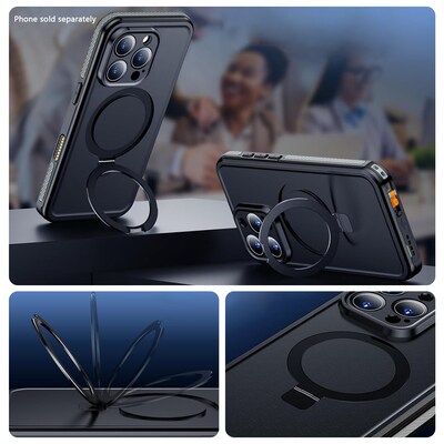 SaharaCase Oasis MagSafe Phone Case for iPhone 16 Pro, Shock Absorbing, Black (CP00685)