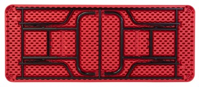 NPS BTA Series 30" x 72" Heavy Duty Height Adjustable Plastic Folding Table, Red (BTA-3072-40)