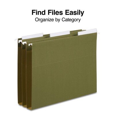 Staples® Hanging File Folder Tabs, Clear, 50/Pack (ST10986-CC)