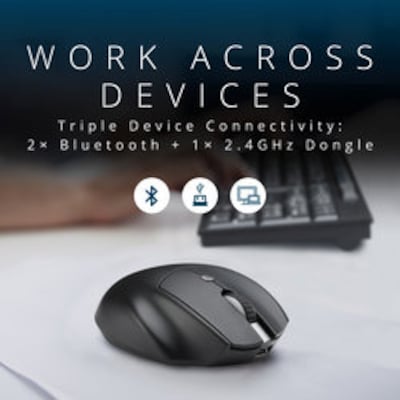 Kensington Pro Fit Ergo MY435 EQ Wireless Mouse, Black (K72501NA)