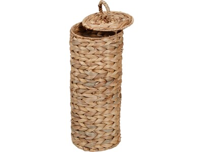 Honey-Can-Do Storage Baskets with Lids, Woven Water Hyacinth, Natural, 7-Piece Set (HMP-09359)