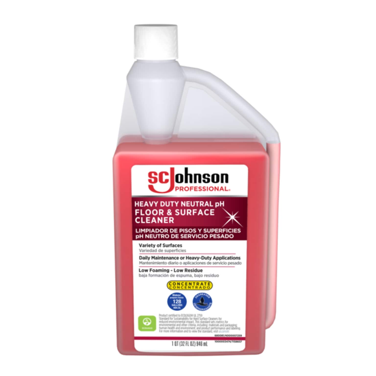 SC Johnson Professional Floor Neutral Cleaner, 32 fl. oz., 6/Carton (680081)