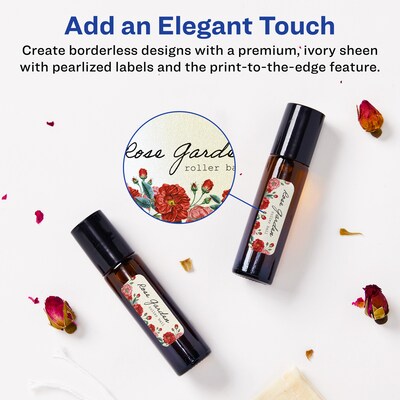 Avery Pearlized Ivory Rectangle Multipurpose Labels, 2/3 x 1-3/4, Ivory, 4400/Box (94209)