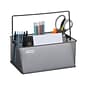 Mind Reader 4-Compartment Metal Organizer Holder Desk Organizer, Gray (MESHBASKET-GRY)