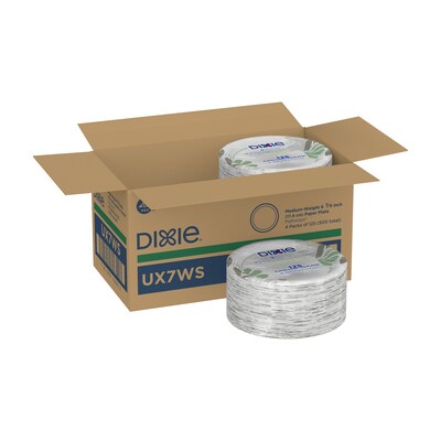 Dixie Pathways 7" Paper Plates, Multicolor, 500/Carton (UX7WS)