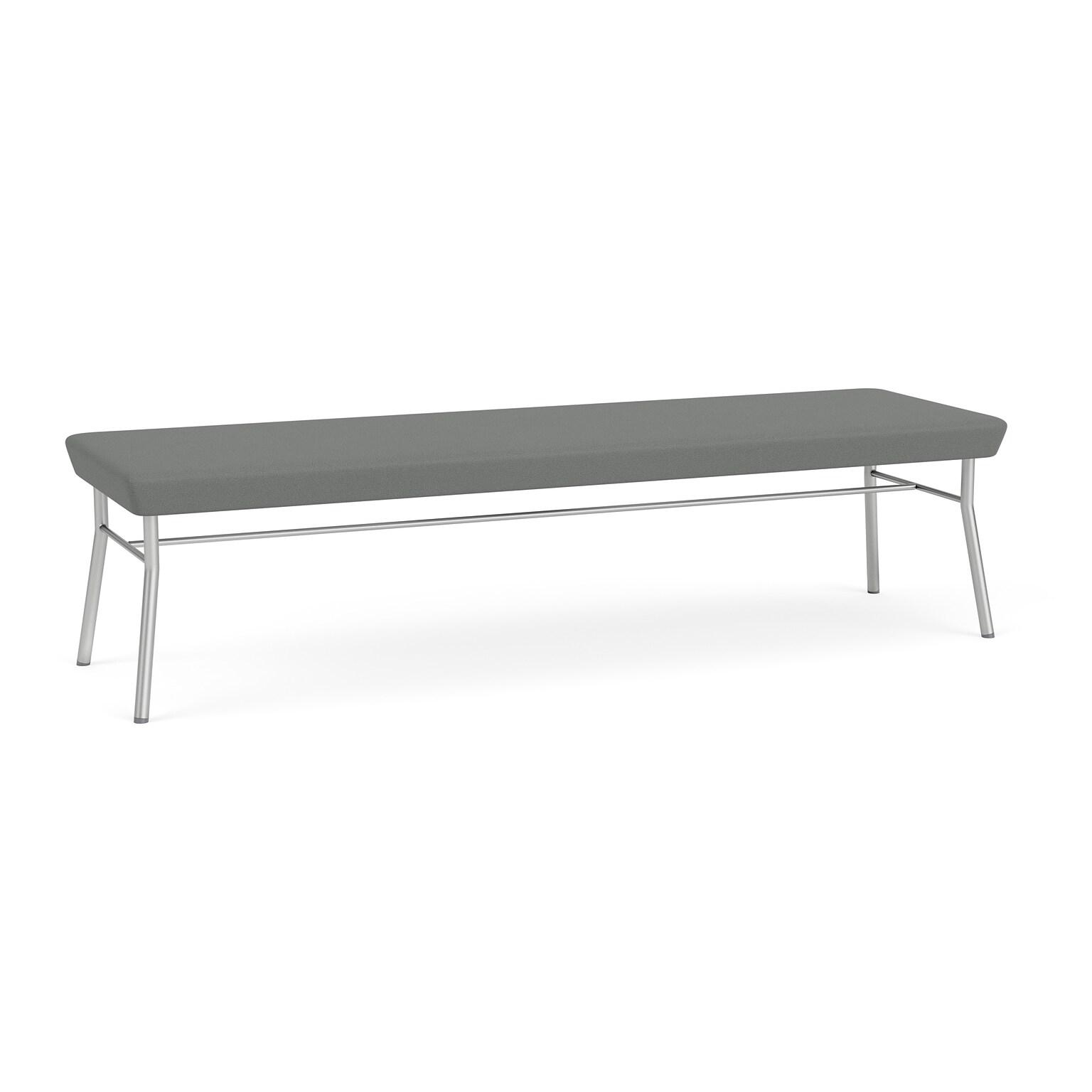 Lesro Chat Fabric 3-Seat Bench, Open House Graphite/Silver (CX3001.SSV-01OHGP)