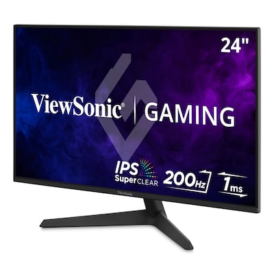 ViewSonic 24" FHD 200Hz LCD AMD FreeSync Gaming Monitor, Built-In Speakers, HDR10, Black (VX2429)