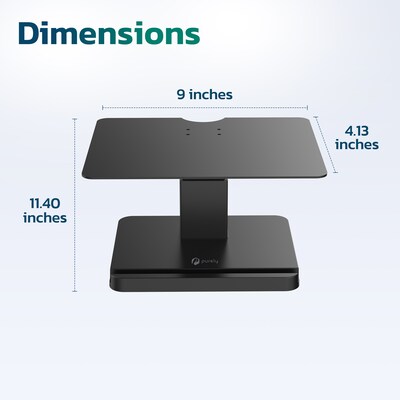 Purely S402 Adjustable Monitor Stand, Up to 22" Monitor, Black (PMS402)