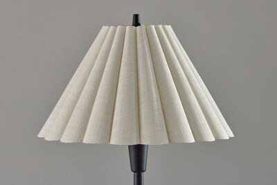 Adesso Scallop 60.75" Black Floor Lamp with Empire Shade (4146-01)