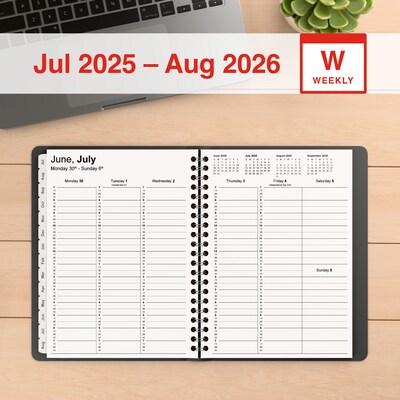 2025-2026 Staples 8 x 11 Academic Weekly & Monthly Planner, Black (ST25499-25)