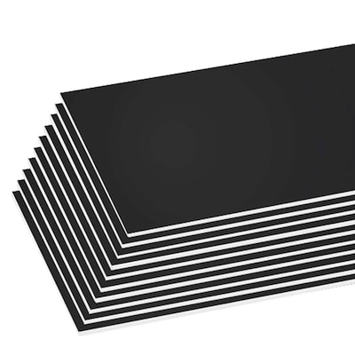Bazic Foam Board, 20 x 30, Black, White Foam Core, 6/Bundle (BAZ594-6)