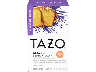 Tazo Caffeine Free Glazed Lemon Loaf Herbal Tea Bags, 15/Box (67821470)
