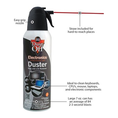 Falcon Dust-Off Air Duster, 7 oz., 6/Pack (DPSM6)