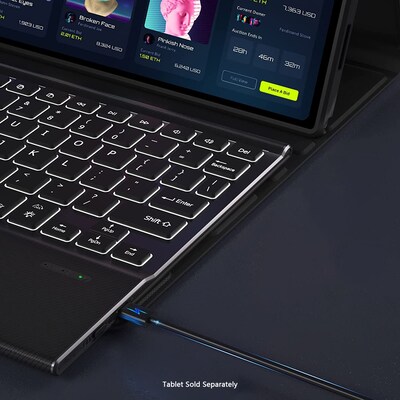 SaharaCase Navigate Series Keyboard Case with Track Pad for Microsoft Surface Pro 12", Scorpion Black (TB00483)