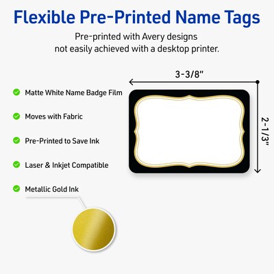 Avery Rectangle Laser/Inkjet Multipurpose Labels, 2-1/3 x 3-3/8, White, 80/Pack (19479370888)