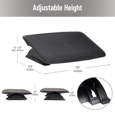 Mind Reader Tilt Adjustable Footrests, Black (FTLINE-BLK)