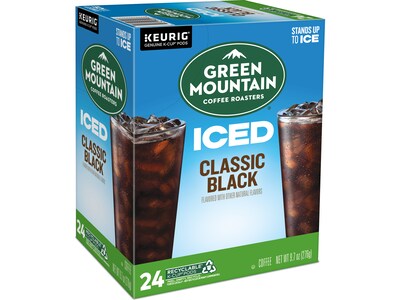 Green Mountain Coffee Roasters Classic Black Iced Coffee Keurig® K-Cup® Pods, Medium Roast, 24/Box (5000372042)